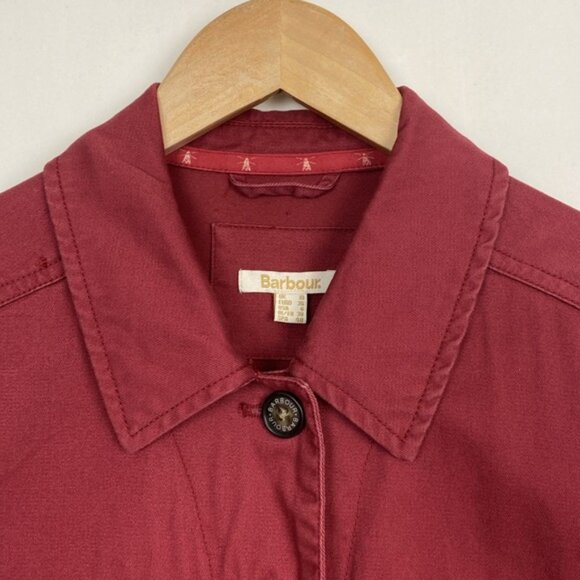 Barbour 6 Saltwater Overshirt Burgundy Red Mulberry Cotton - Picture 3 of 13
